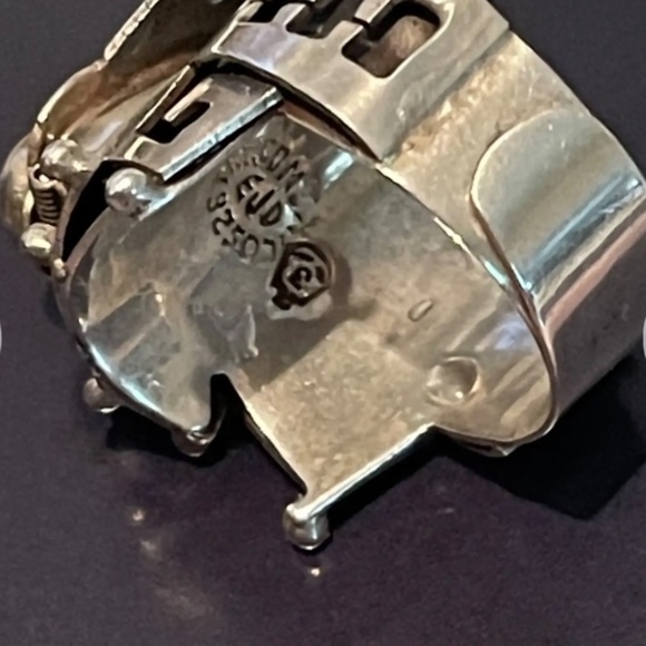 Rare Vintage Mexico Knight Helmet Poison Sterling Silver Statement Adjustable R - Picture 5 of 13